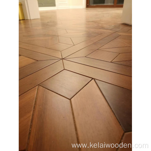 black walnut engineered parquet design wooden flooring